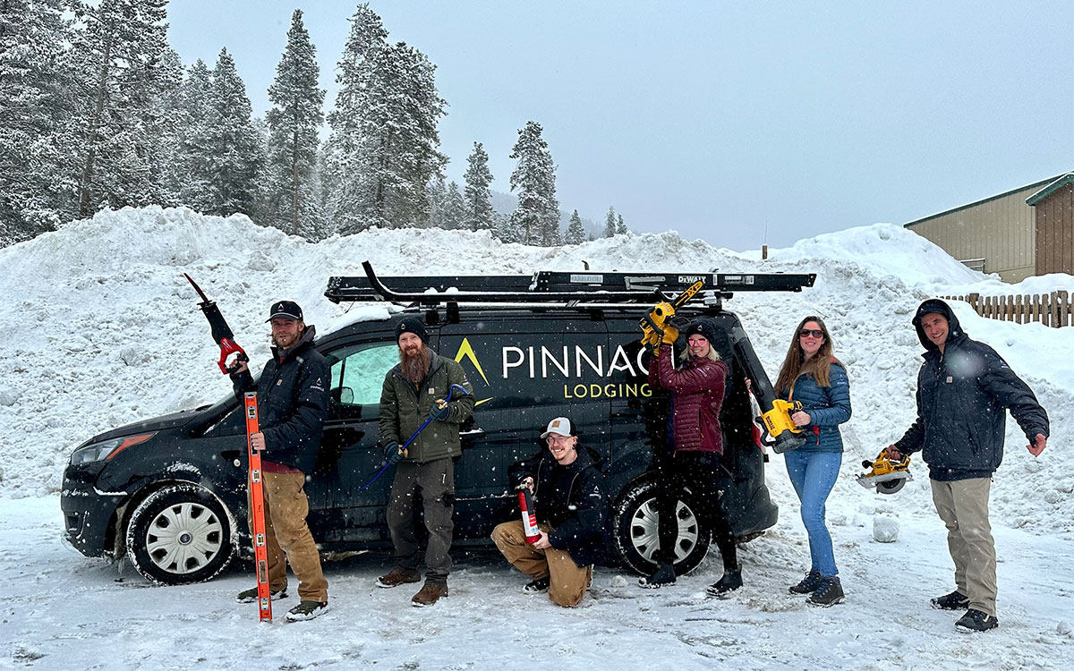 Team-outside-van Breckenridge Property Management Team